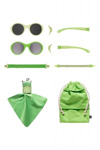 Ochelari de soare pentru copii MOKKI Click & Change, protectie UV, verde, 0-2 ani, set 2 perechi - 1