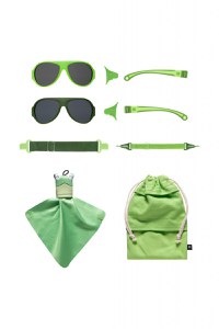 Ochelari de soare pentru copii MOKKI Click & Change, protectie UV, verde, 2-5 ani, set 2 perechi - 1