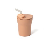 Pahar cu capac si pai antrenament bebelusi Miniware 1-2-3 Sip!, 100% din materiale naturale biodegradabile, Toffee - 5