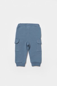 Pantaloni cu buzunare laterale, Two thread, 100%bumbac organic - Indigo, BabyCosy - 3