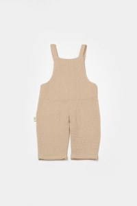 Salopeta cu bretele si buzunar, 100% bumbac - Apricot, BabyCosy - 3