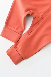 Salopeta cu fermoar cu maneca lunga si pantaloni lungi - 100%bumbac organic - Scortisoara, BabyCosy - 4