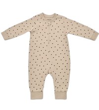 Salopeta cu fermoar si buline Girafa, BabyCosy, 100% bumbac organic, Mink - 1