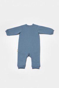 Salopeta cu fermoar, Two thread, BabyCosy, 100% bumbac organic, Indigo - 2