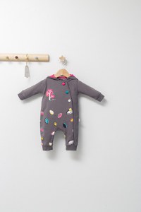 Salopeta cu gluga pentru bebelusi Colorful autum, Tongs baby - 1