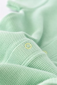 Salopeta cu pantaloni scurti - 100% bumbac organic - Mint, BabyCosy - 5