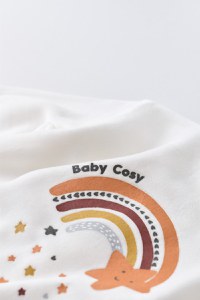 Salopeta Curcubeu cu maneca lunga si botosei din 80%bumbac organic si 20% poliester - Ecru, BabyCosy - 6