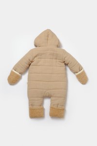 Salopeta de iarna pentru bebelusi, Winter muselin, 100% bumbac - Apricot, BabyCosy - 2