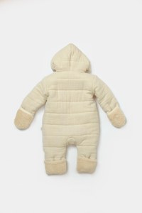 Salopeta de iarna pentru bebelusi, Winter muselin, 100% bumbac - Stone, BabyCosy - 2