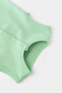 Salopeta fara maneci si pantaloni scurti - 100% bumbac organic - Mint, BabyCosy - 2