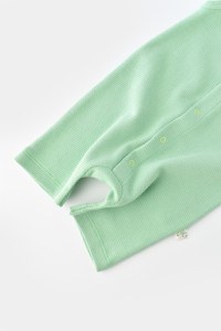 Salopeta fara maneci si pantaloni scurti - 100% bumbac organic - Mint, BabyCosy - 3