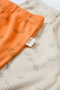 Set 2 pantalonasi Printed, BabyCosy, 50% modal+50% bumbac, Stone/Apricot - 3