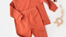 Set bluzita cu maneca lunga si pantaloni lungi - bumbac organic 100% - Scortisoara, BabyCosy