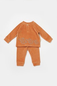 Set bluzita si pantaloni Elefant, 80%bumbac organic si 20% poliester - Caramiziu, BabyCosy - 2