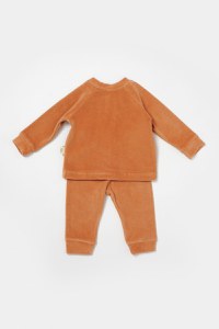 Set bluzita si pantaloni Elefant, 80%bumbac organic si 20% poliester - Caramiziu, BabyCosy - 3