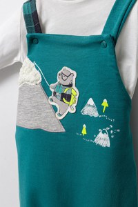 Set cu salopeta si bluzita pentru bebelusi Mountain, Tongs baby - 4