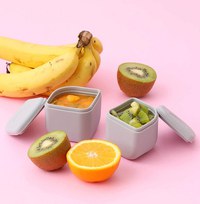 Set cutie cu 2 silipods pentru mancare bebelusi Miniware Grow bento, 3 piese, Keylime+Grey - 3