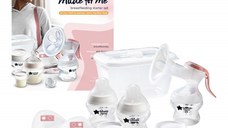 Set de pornire pentru alaptare Tommee Tippee Made for Me 2022: pompa de san manuala si accesorii, 0 luni +