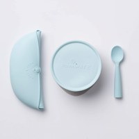 Set diversificare hrana bebelusi Miniware First Bites, 100% din materiale naturale biodegradabile, 4 piese, Aqua - 3