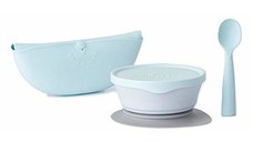 Set diversificare hrana bebelusi Miniware First Bites, 100% din materiale naturale biodegradabile, 4 piese, Aqua