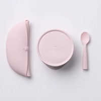 Set diversificare hrana bebelusi Miniware First Bites Deluxe, 100% din materiale naturale biodegradabile, 4 piese, Cotton candy - 5