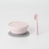 Set diversificare hrana bebelusi Miniware First Bites Deluxe, 100% din materiale naturale biodegradabile, 4 piese, Cotton candy - 6