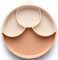 Set diversificare hrana bebelusi Miniware Healthy Meal, 100% din materiale naturale biodegradabile, 3 piese, Toffee/Peach - 1