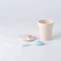 Set diversificare hrana bebelusi Miniware Little Foodie, 100% din materiale naturale biodegradabile, 6 piese, Vanilla Aqua - 6