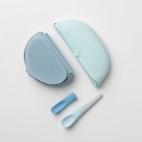 Set diversificare hrana bebelusi Miniware Sili Mini GO, 100% din materiale naturale biodegradabile, 3 piese, Blue Banana - 2