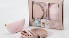 Set diversificare hrana bebelusi Miniware Sili Mini GO, 100% din materiale naturale biodegradabile, 3 piese, Pink Antioxidant