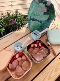 Set geanta termoizolanta Mealtote cu cutie Grow bento, Miniware Ready Go! Bento, 4 piese, Prickly Pear - 7