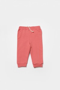 Set hanorac cu gluga si pantaloni, Two thread, 100%bumbac organic - Rose, BabyCosy - 8