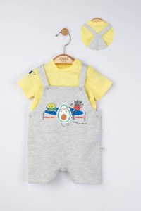 Set salopeta cu tricou de vara pentru bebelusi Marathon, Tongs baby - 1