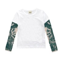 Tricou copii alb cu tatuaj Drool - 3