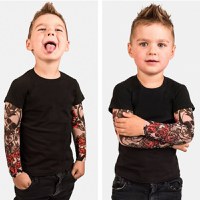 Tricou copii negru cu tatuaj Drool - 1