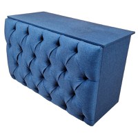 Birou Chesterfield, 120x75x50cm, Luna 30 Blue, Glasspandoor - 1