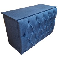 Birou Chesterfield, 120x75x50cm, Luna 30 Blue, Glasspandoor - 2