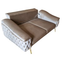 Canapea Extensibila Cavalli, 200x95x80cm, 2 locuri, baby Face V-04 Beige, Glasspandoor - 7