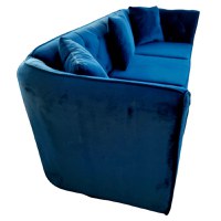 Canapea Extensibila Fabio, 260x80x85cm, 3 locuri, Velutto 25 Navy, Glasspandoor - 6