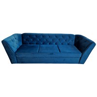 Canapea Extensibila Fabio, 260x80x85cm, 3 locuri, Velutto 25 Navy, Glasspandoor - 7