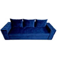 Canapea Extensibila Gloria, 245x85x85cm, 3 locuri, Velutto 11 Blue, Glasspandoor - 4