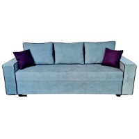 Canapea Extensibila Tania, 240x80x85cm, 3 locuri, Amore 20 Pastel Blue, Glasspandoor - 1