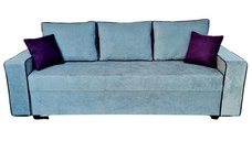 Canapea Extensibila Tania, 240x80x85cm, 3 locuri, Amore 20 Pastel Blue, Glasspandoor