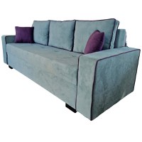 Canapea Extensibila Tania, 240x80x85cm, 3 locuri, Amore 20 Pastel Blue, Glasspandoor - 4