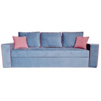 Canapea Extensibila Tania, 240x80x85cm, 3 locuri, Amore 23 Aqua, Glasspandoor - 1