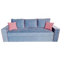 Canapea Extensibila Tania, 240x80x85cm, 3 locuri, Amore 23 Aqua, Glasspandoor - 3