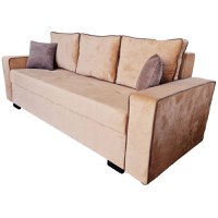 Canapea Extensibila Tania, 240x80x85cm, 3 locuri, Amore 25 Beige, Glasspandoor - 5