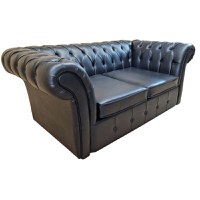 Canapea Fixa Chesterfield, 200x100x75cm, 2 locuri, Cayenne 1114 Black, Glasspandoor - 4