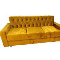 Canapea Fixa Little Chester, 3 locuri, 195x83x85cm, Velutto 08 Mustard, Glasspandoor - 2