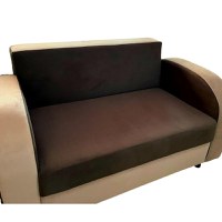 Canapea Fixa Ruba, 2 locuri, 155x83x85cm, Amore 25 Beige & 84 Dark Brown, Glasspandoor - 1